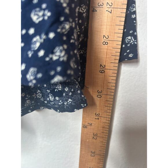 John Galt Navy Cream Floral Colleen Sleeveless Mini Summer Dress Scoop Neckline - Picture 9 of 11